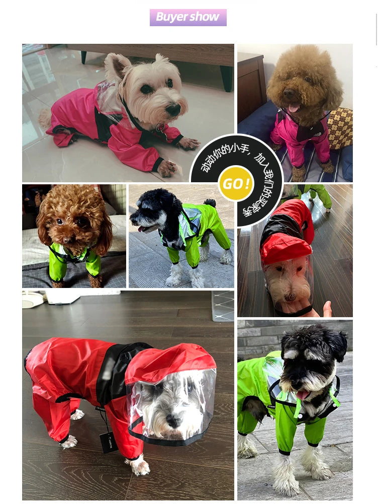 Dog Raincoat – The Dog Face Pet Clothes Jumpsuit