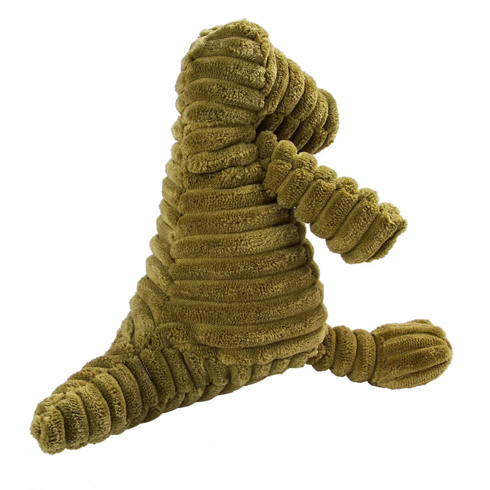 Corduroy Plush Dog Molar Toy with Squeaker