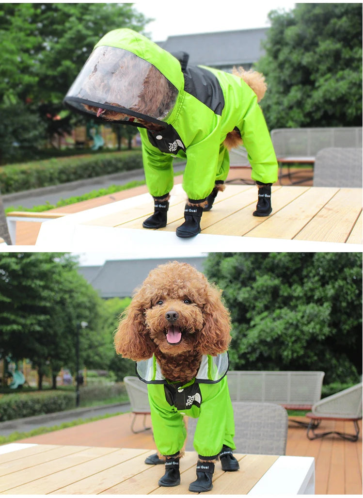 Dog Raincoat – The Dog Face Pet Clothes Jumpsuit