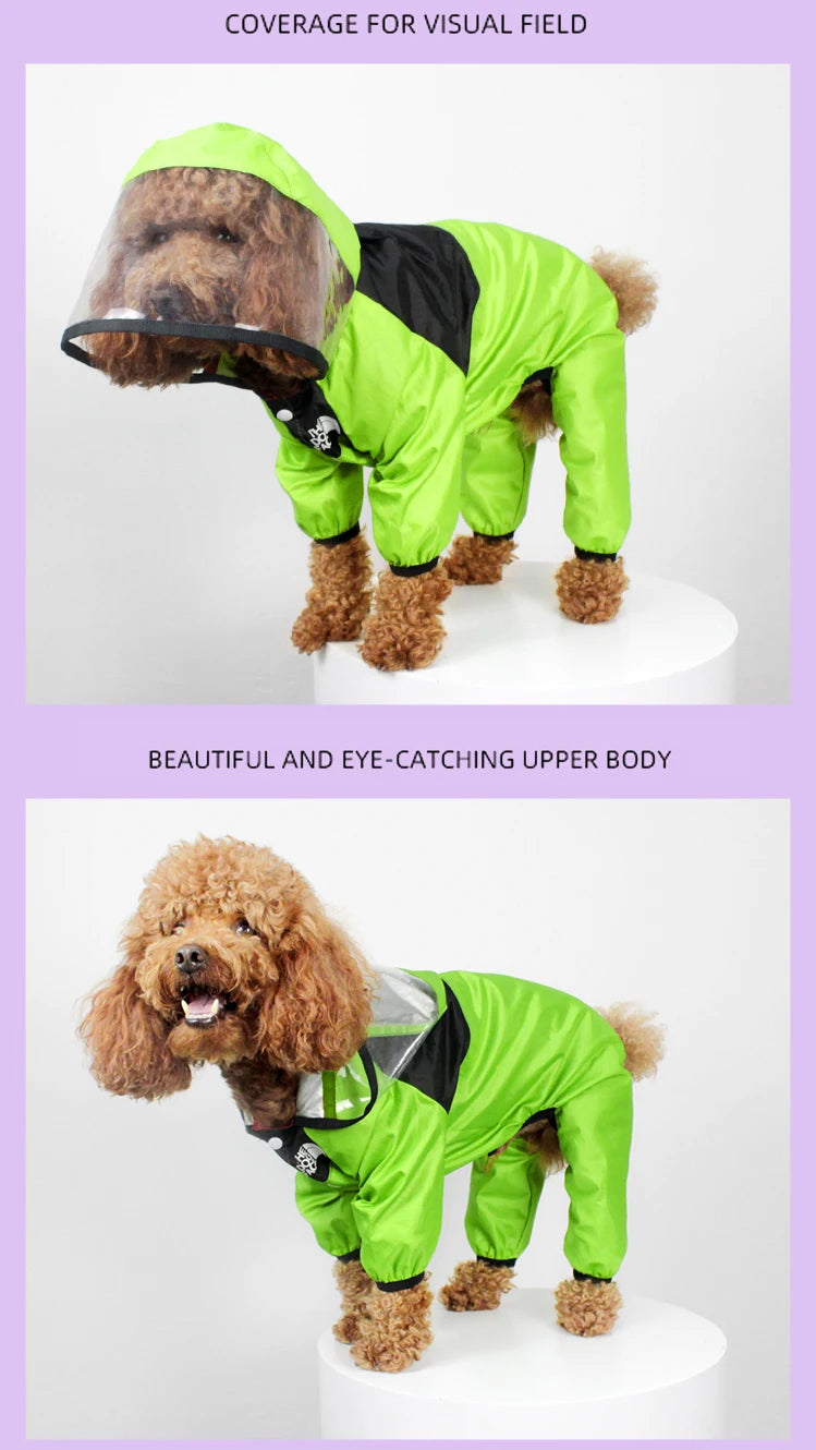 Dog Raincoat – The Dog Face Pet Clothes Jumpsuit