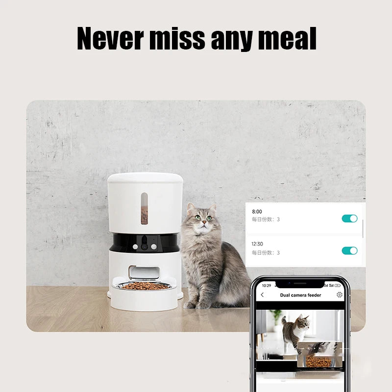 Smart Double-Meal Pet Feeder