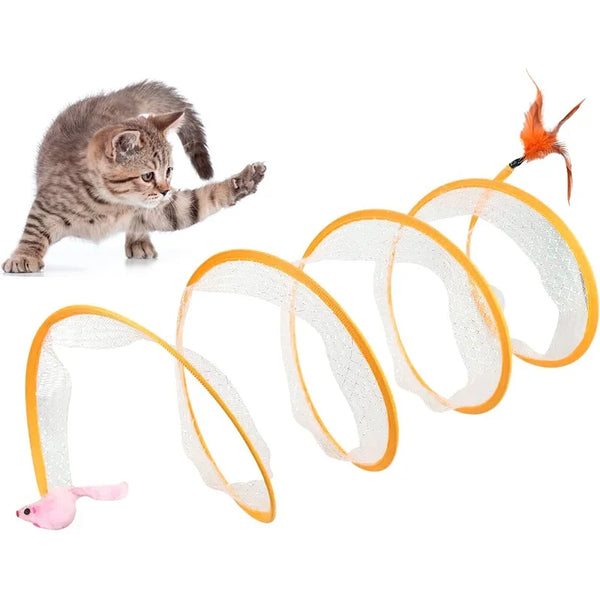 Foldable S-Type Cat Tunnel Toy