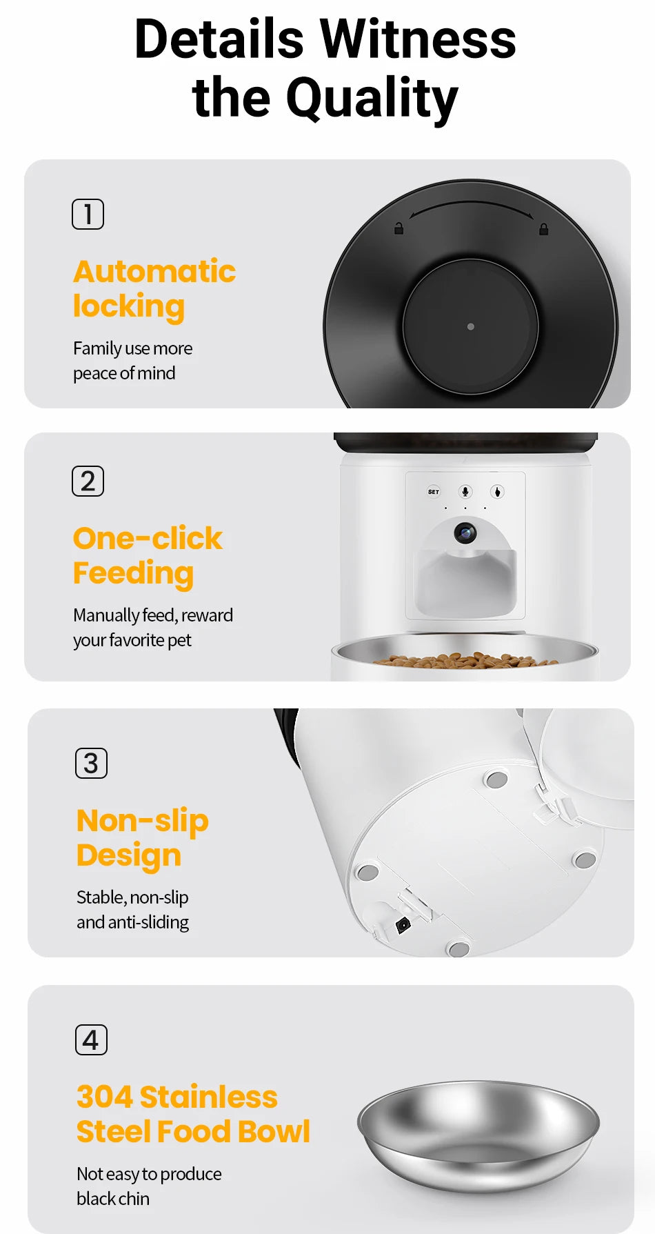 ROJECO Smart Automatic Dog Feeder