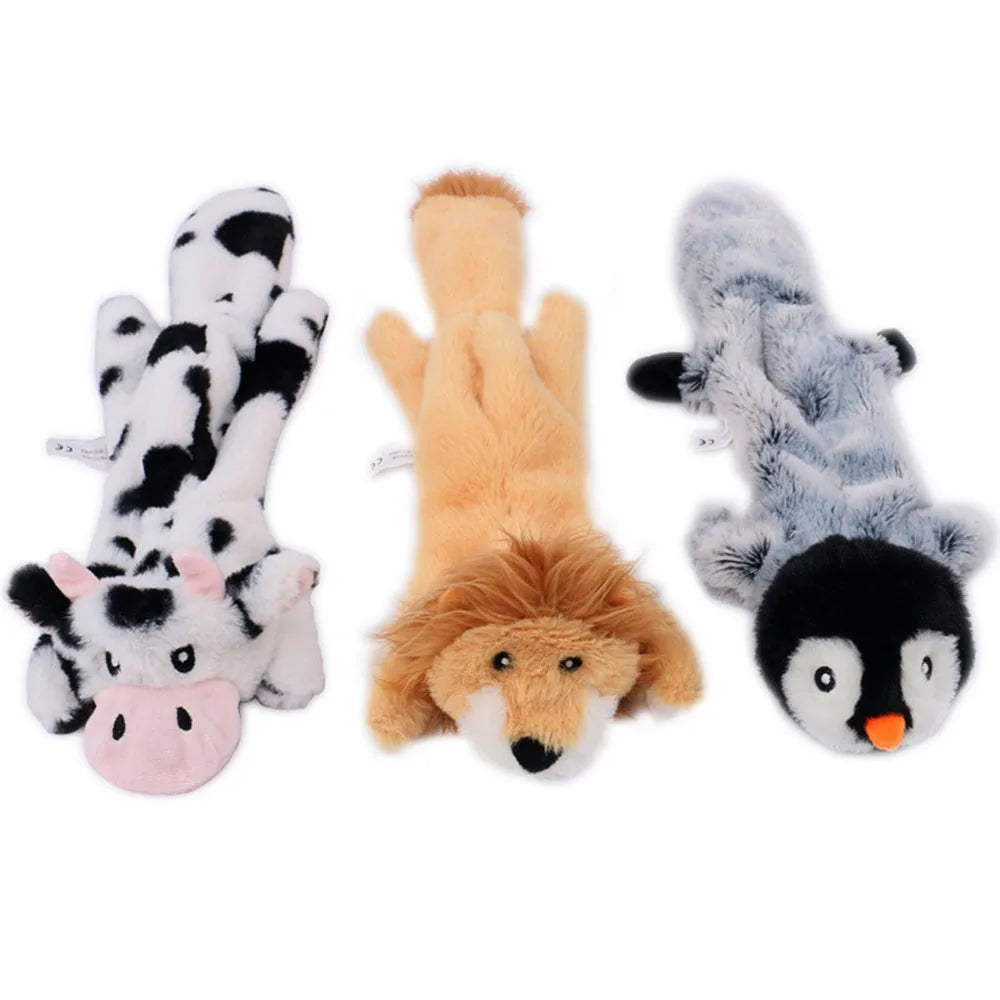 Funny Simulated Animal No Stuffing Dog Toy with Squeakers