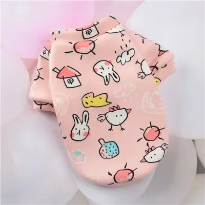 Cartoon Pet Hoodie Sweatshirt for Small Dogs & Cats