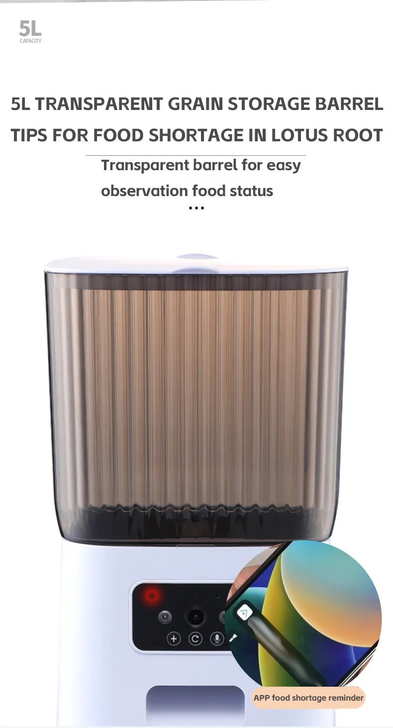 5L Smart Double Bowl Pet Feeder
