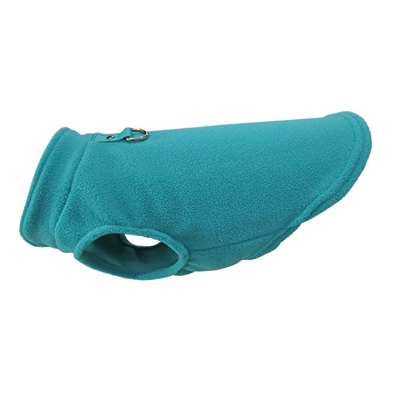 Warm Fleece Dog Jacket with D-Ring