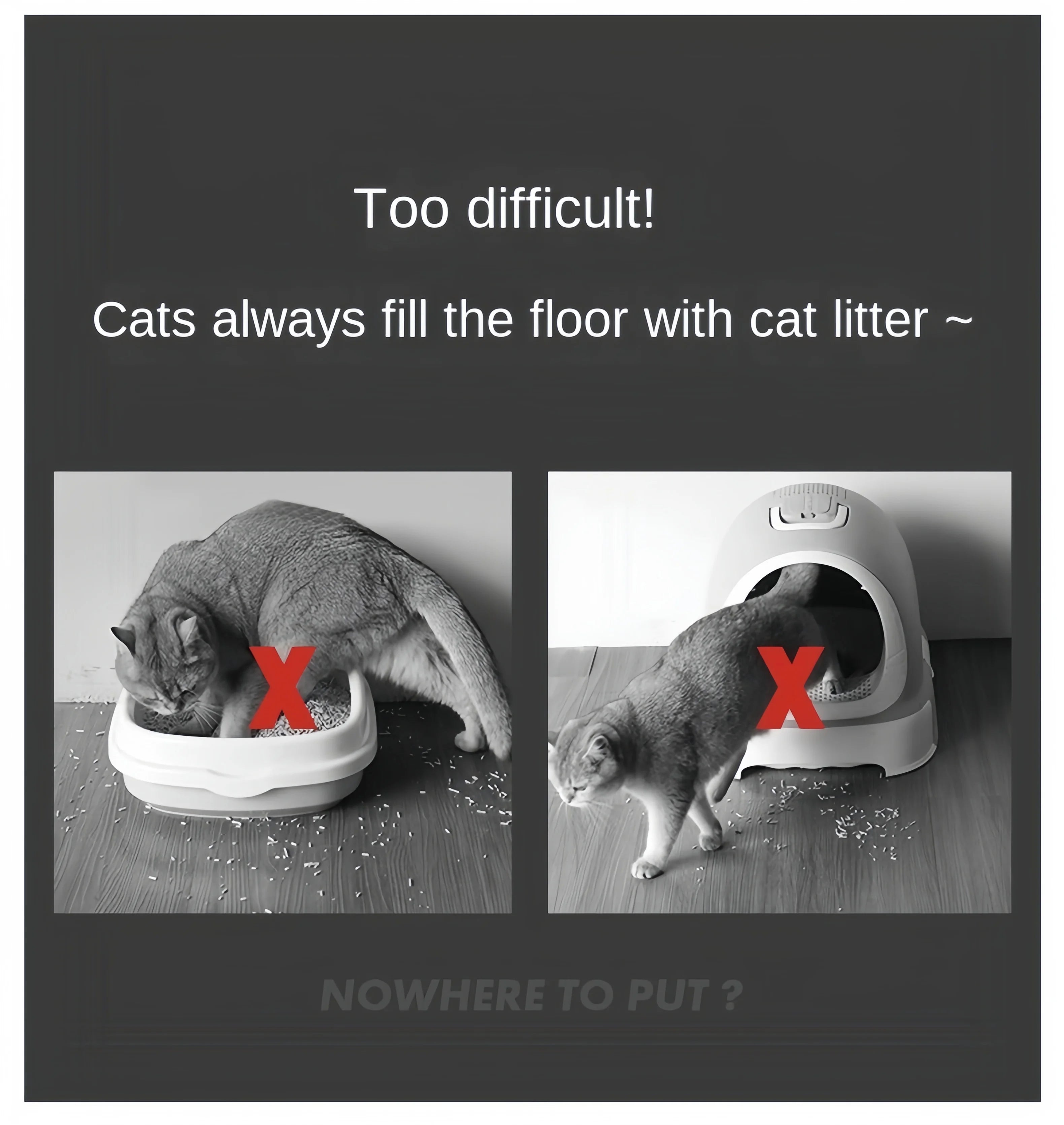 Large Waterproof Cat Litter Mat