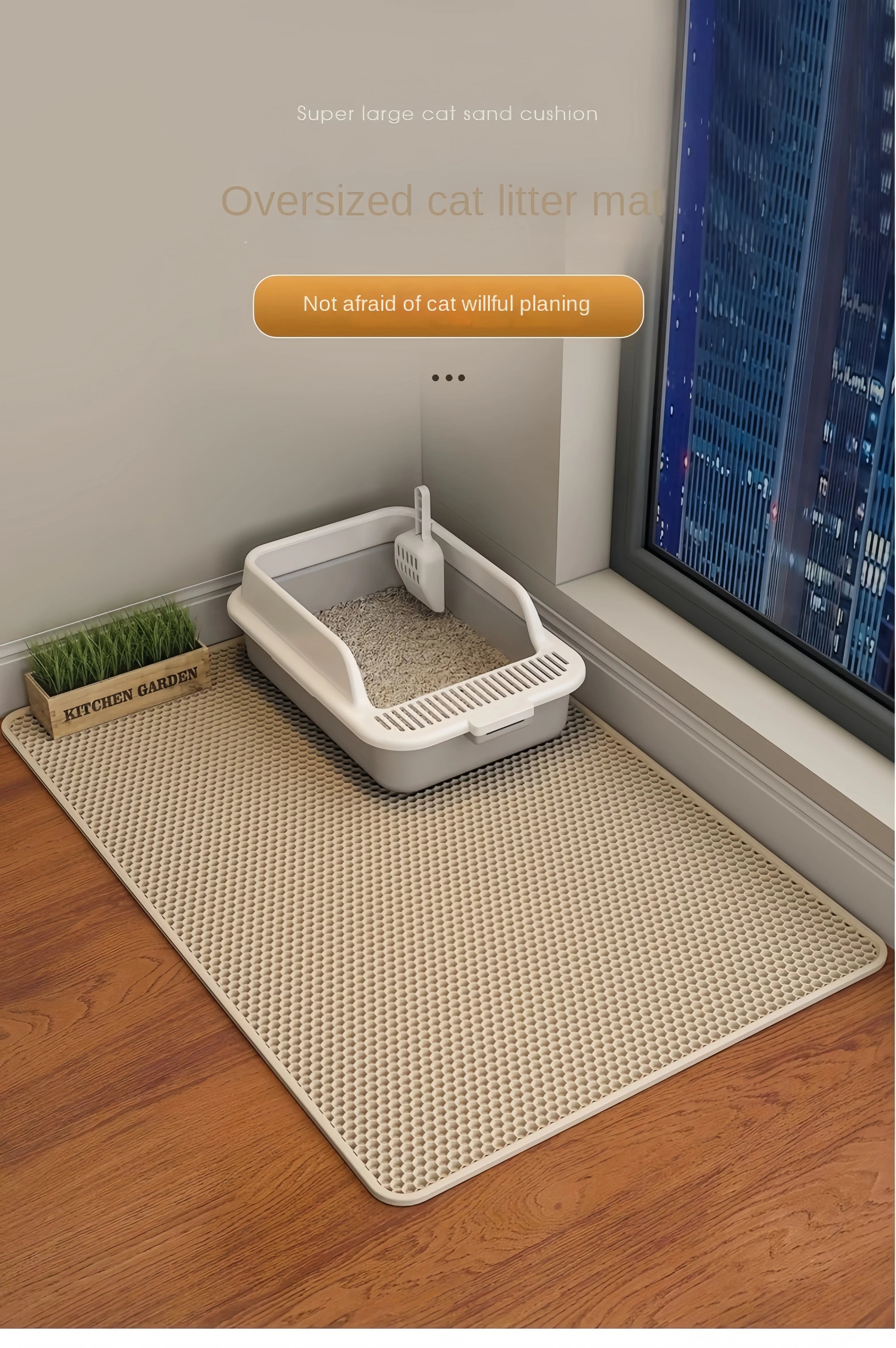 Large Waterproof Cat Litter Mat