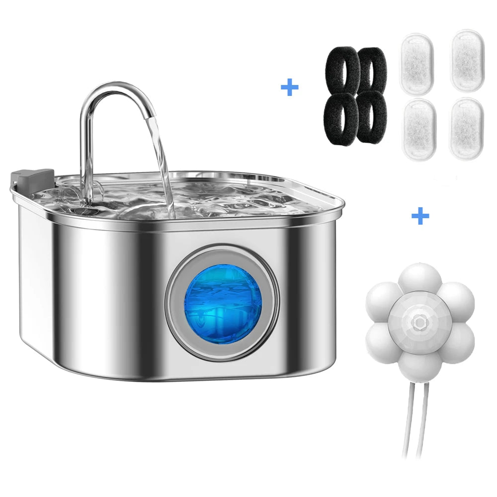 3.2L Smart Stainless Steel Pet Water Feeder