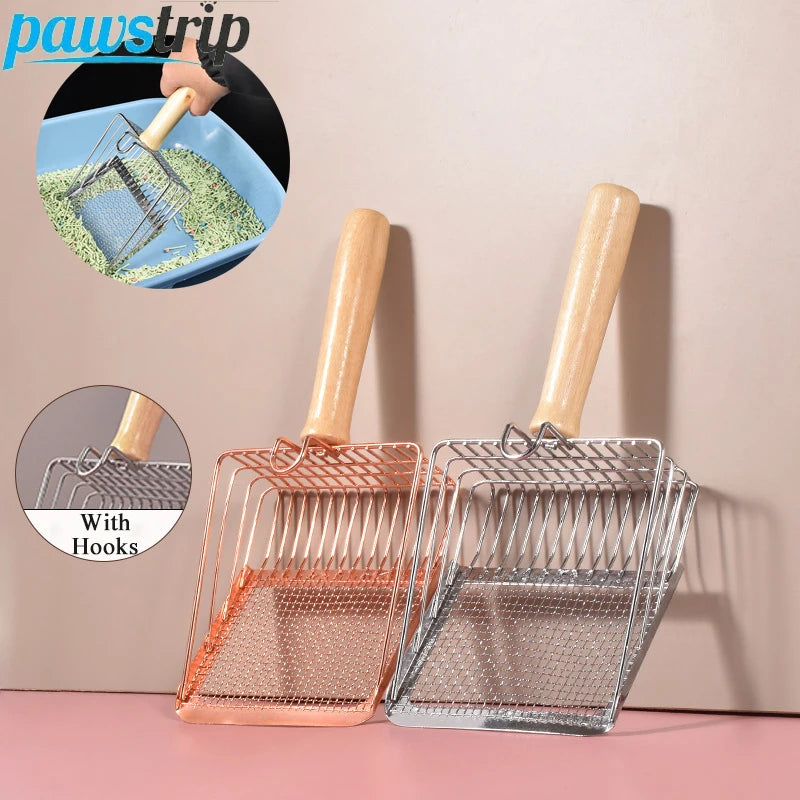 2-in-1 Stainless Steel Cat Litter Scoop