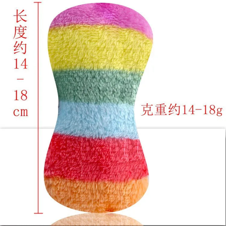 Corduroy Plush Dog Molar Toy with Squeaker