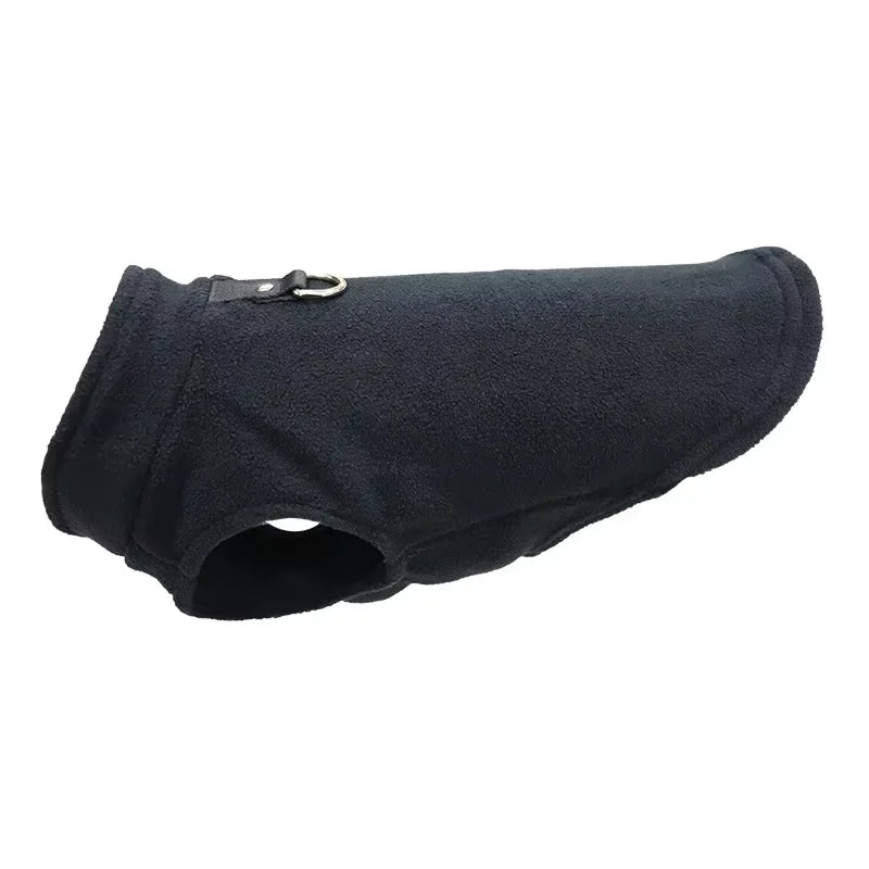 Warm Fleece Dog Jacket with D-Ring