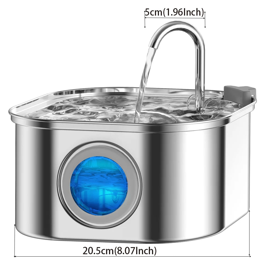 3.2L Smart Stainless Steel Pet Water Feeder
