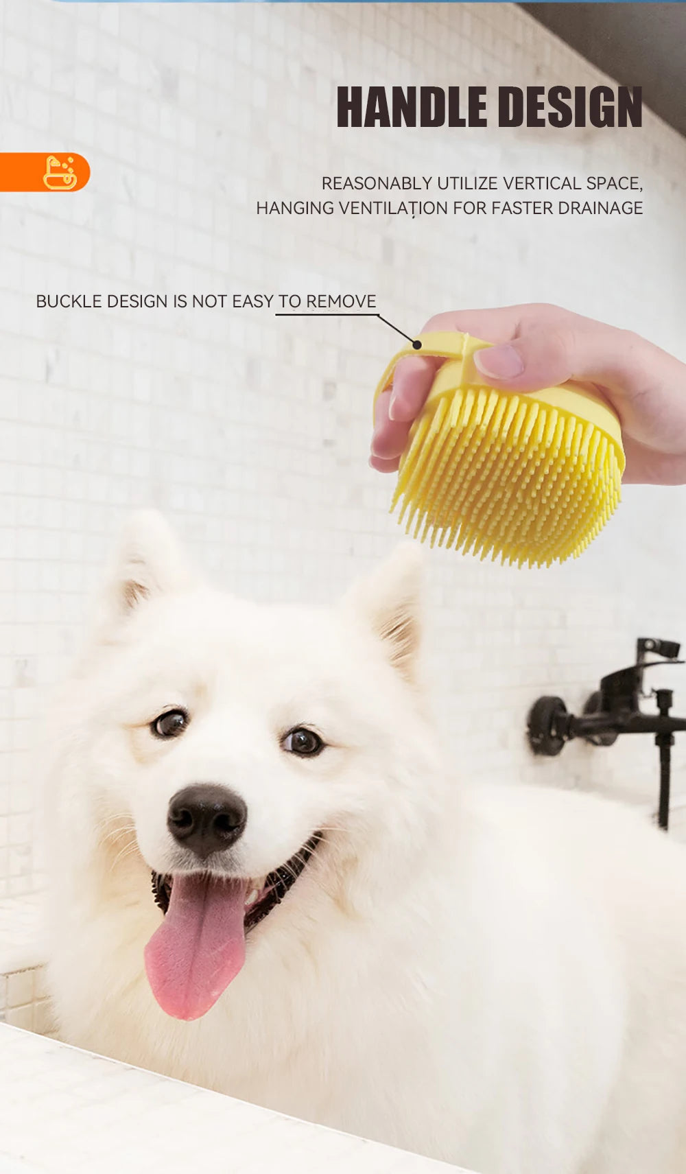 Silicone Dog & Cat Bath Brush