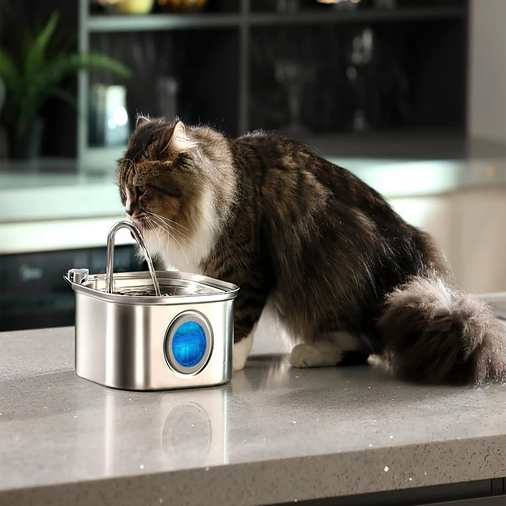 3.2L Smart Stainless Steel Pet Water Feeder