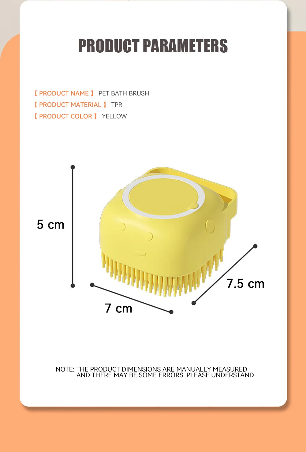 Silicone Dog & Cat Bath Brush