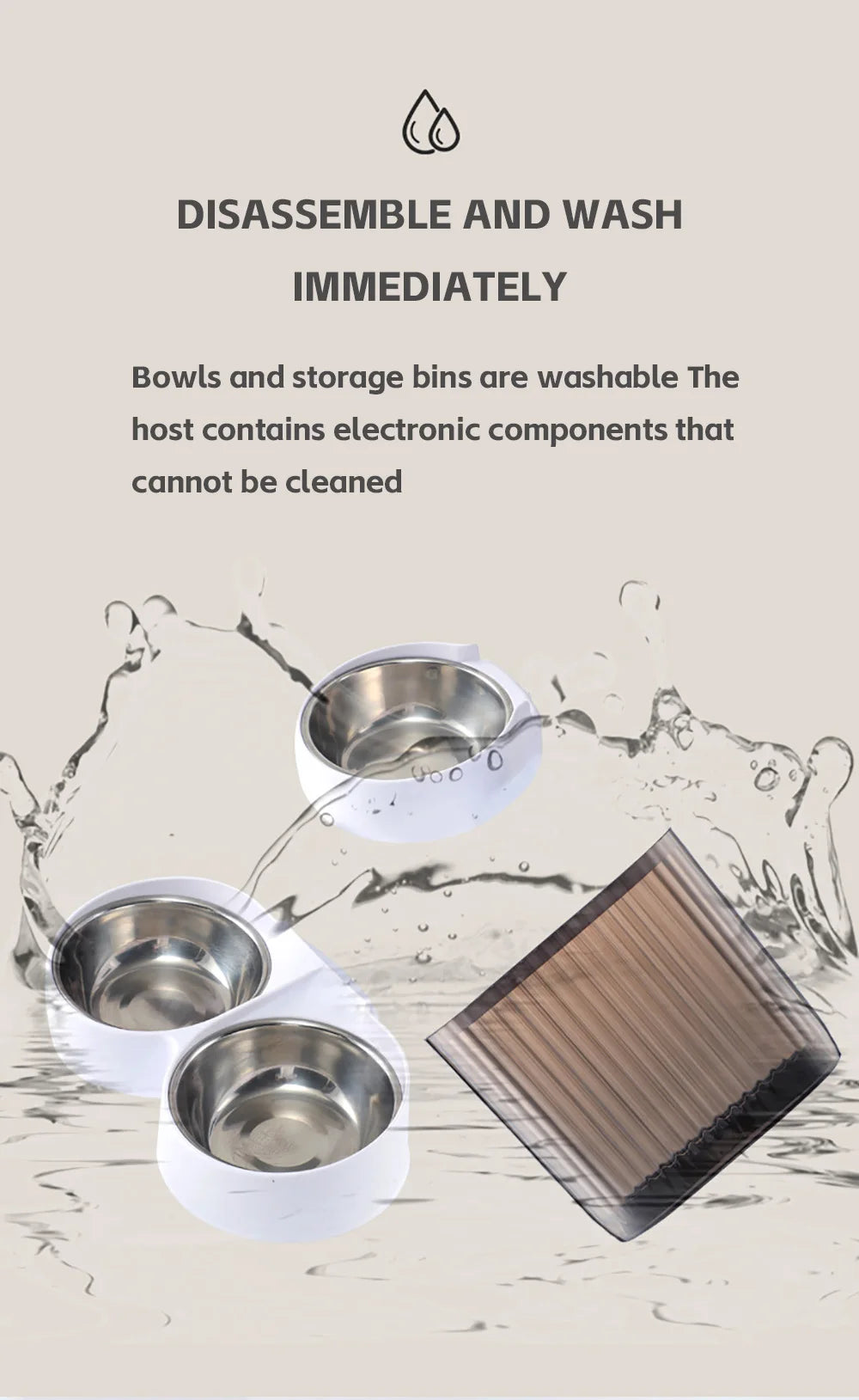 5L Smart Double Bowl Pet Feeder