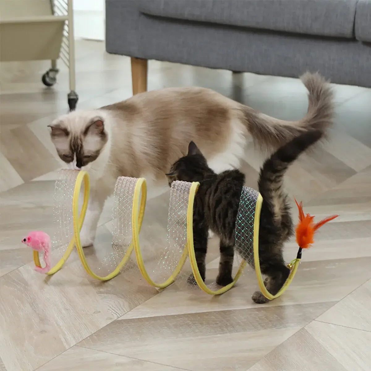 Foldable S-Type Cat Tunnel Toy