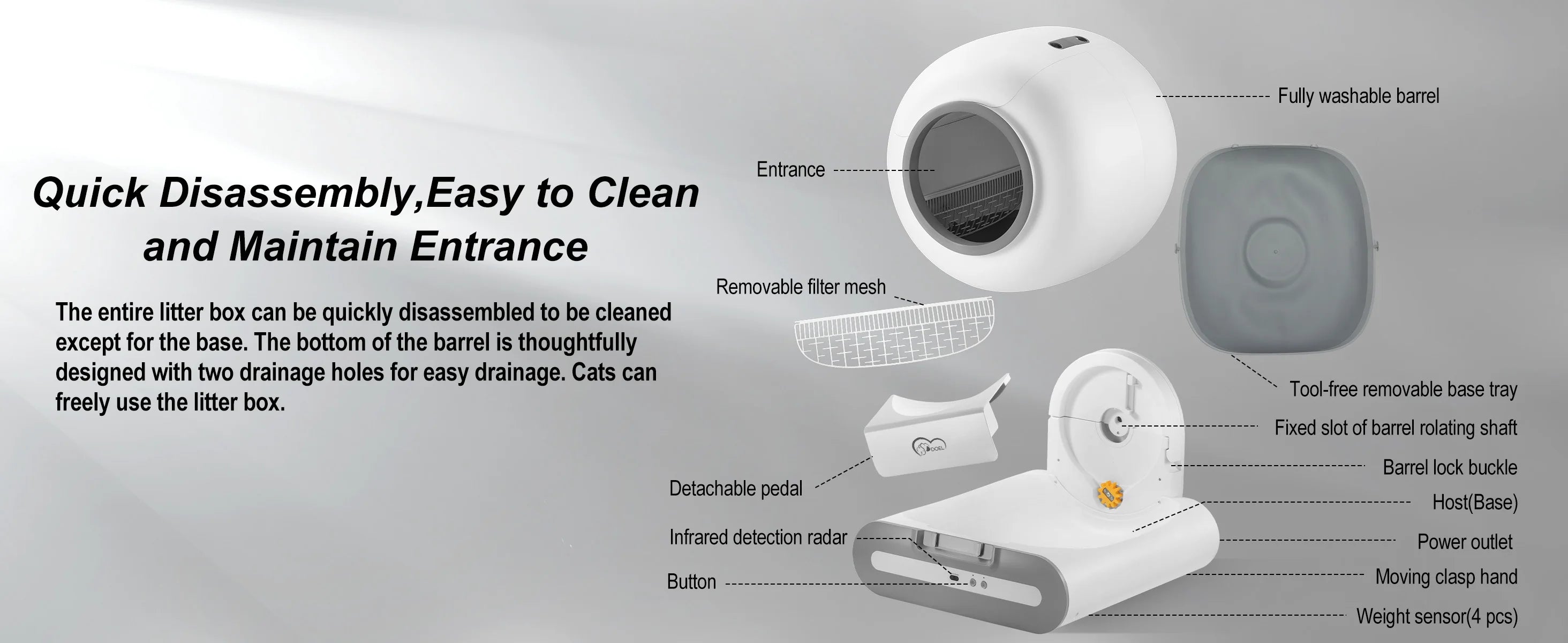 DOEL Smart Self-Cleaning Litter Box