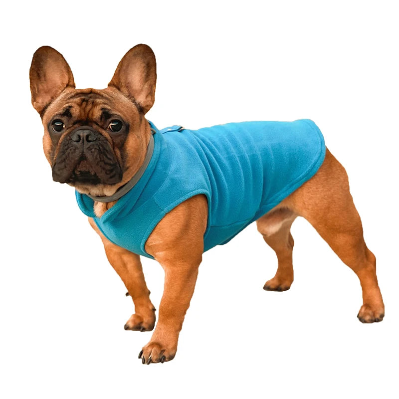 Warm Fleece Dog Jacket with D-Ring