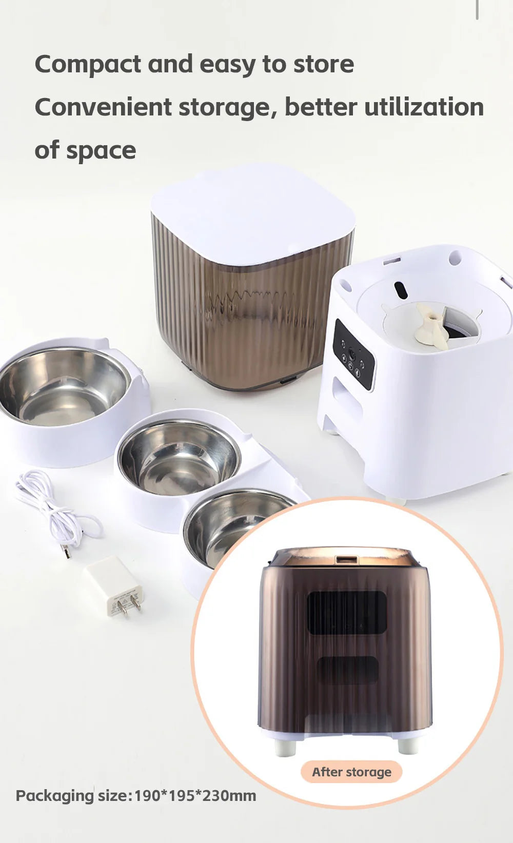 5L Smart Double Bowl Pet Feeder