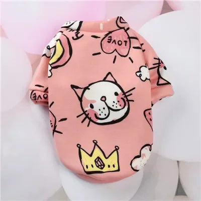 Cartoon Pet Hoodie Sweatshirt for Small Dogs & Cats