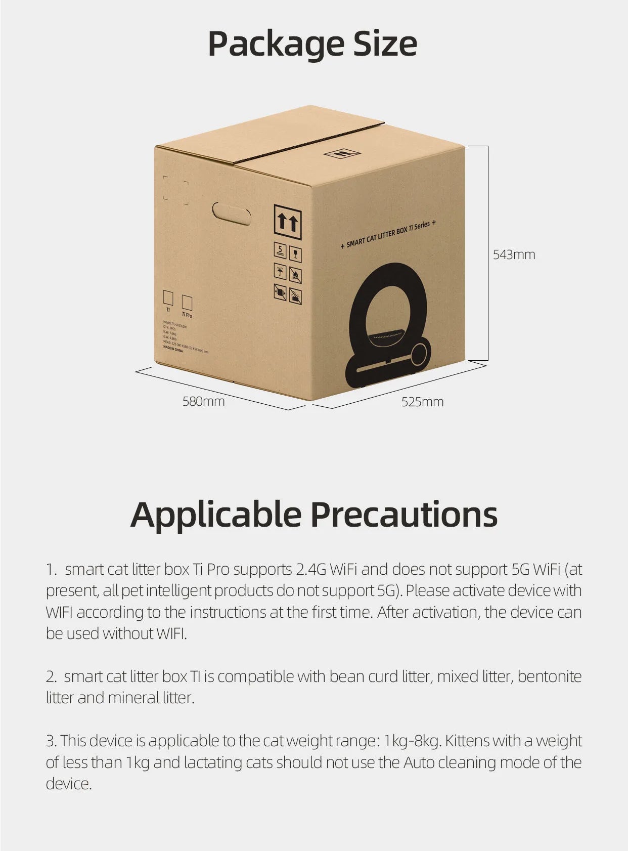 Tonepie 65L Smart Self-Cleaning Litter Box
