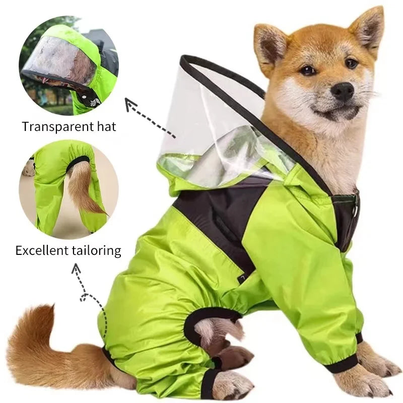 Dog Raincoat – The Dog Face Pet Clothes Jumpsuit
