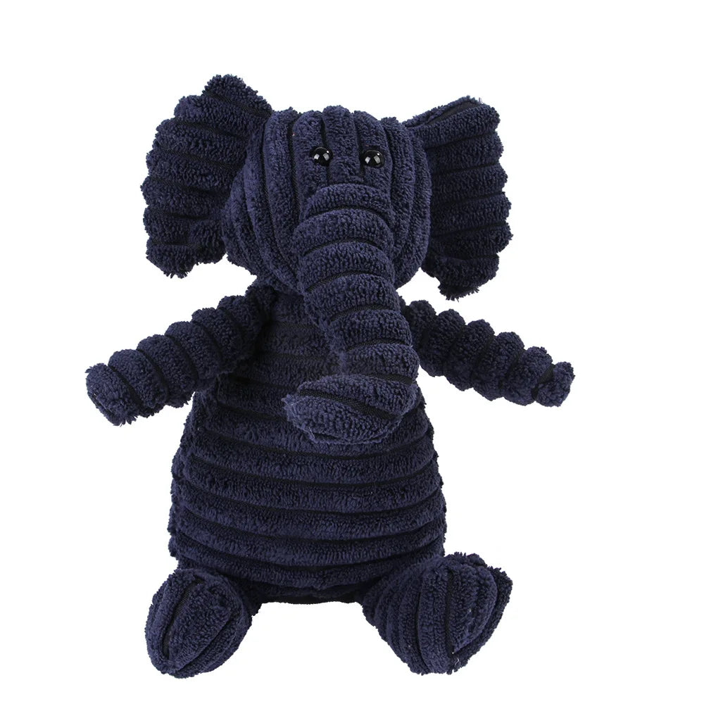 Corduroy Plush Dog Molar Toy with Squeaker