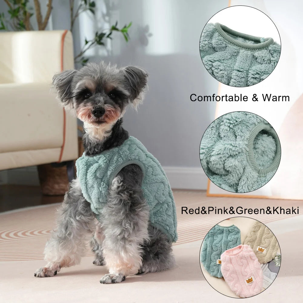 Fleece Dog & Cat Jacket – Cozy Winter Pet Coat