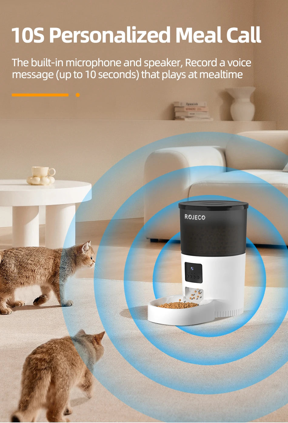 ROJECO Smart Automatic Pet Feeder