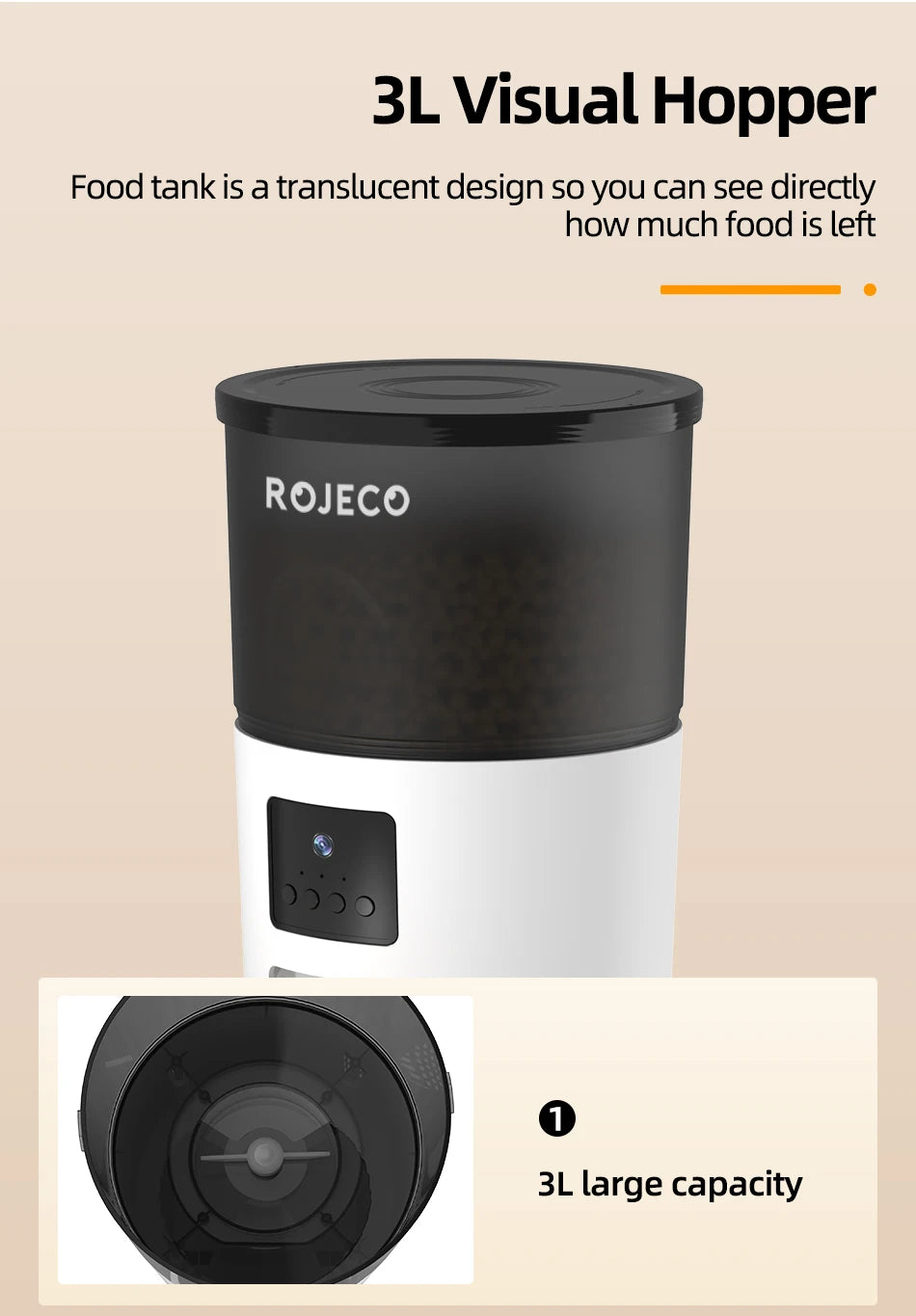 ROJECO Smart Automatic Pet Feeder