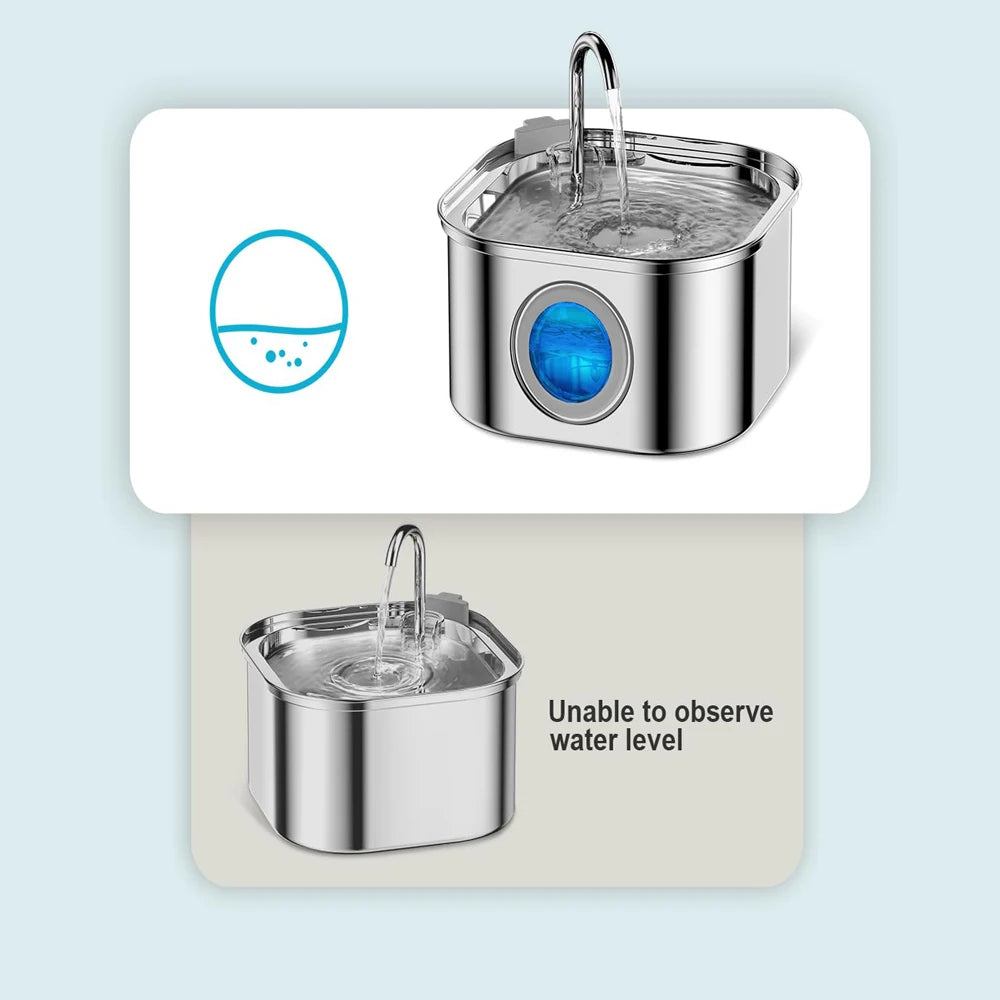3.2L Smart Stainless Steel Pet Water Feeder