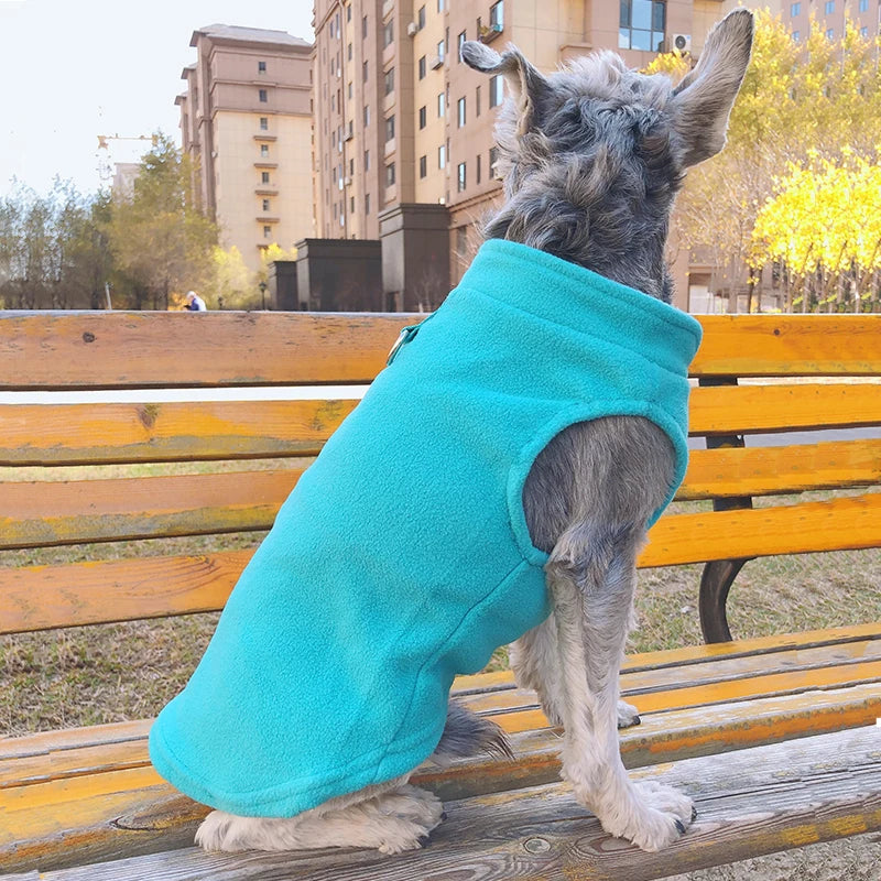 Warm Fleece Dog Jacket with D-Ring