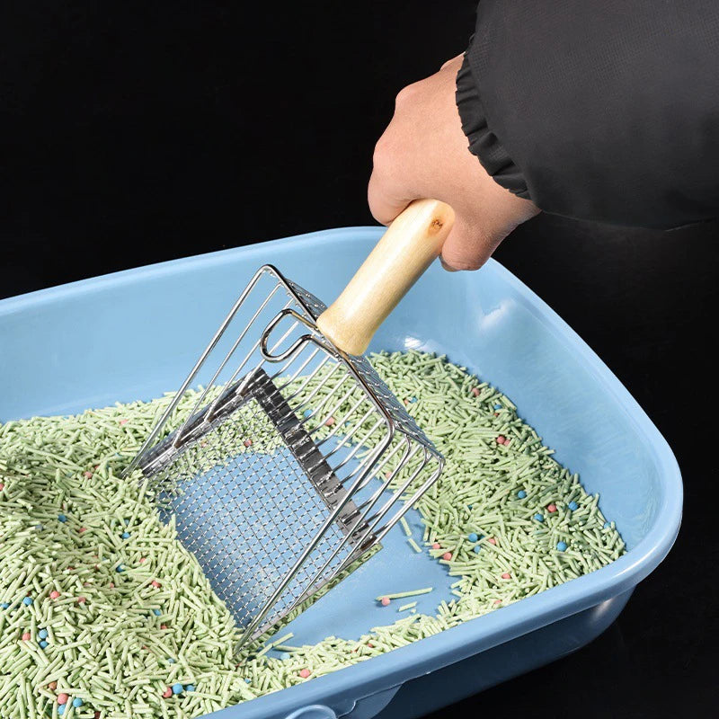 2-in-1 Stainless Steel Cat Litter Scoop