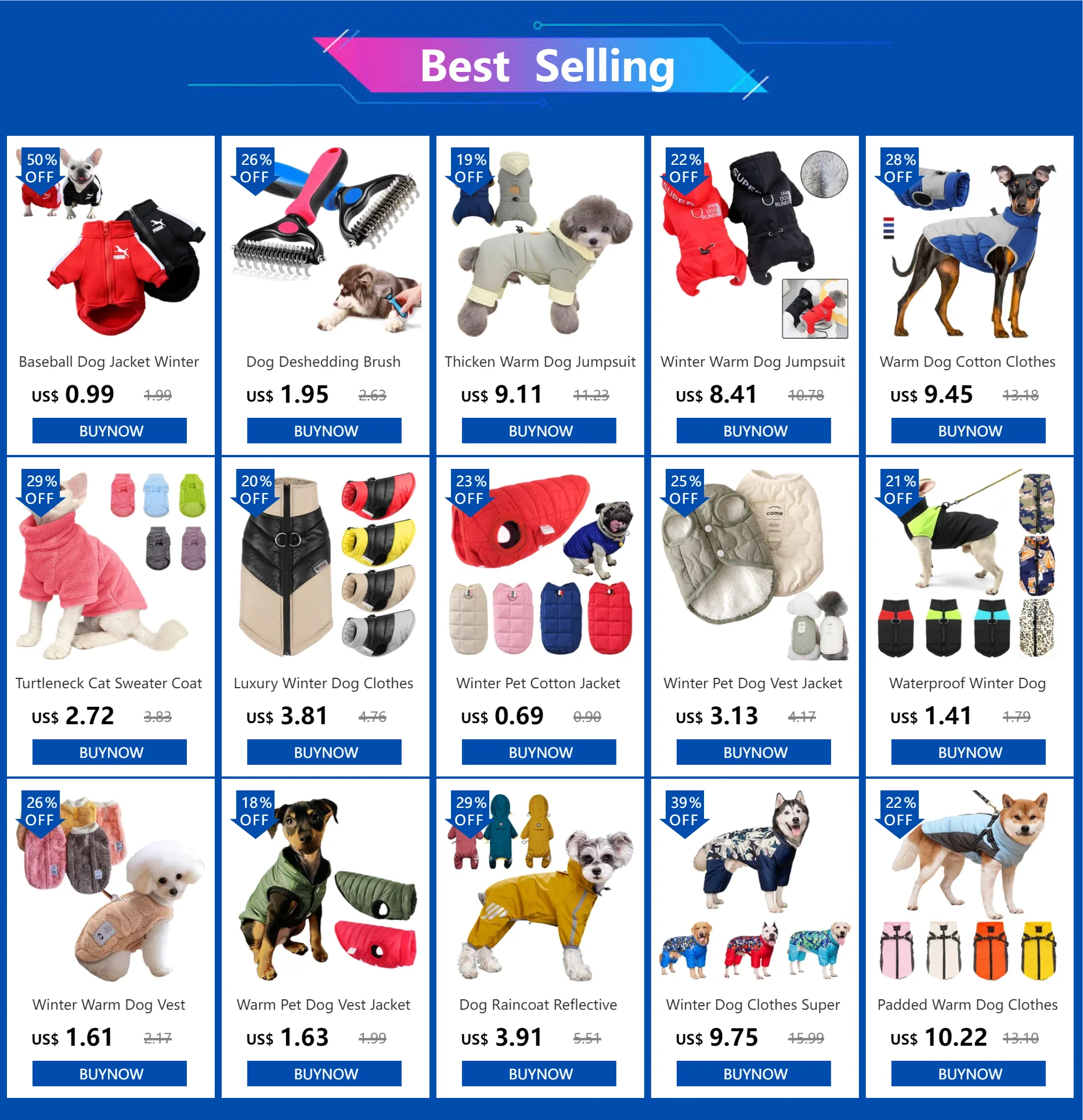 Warm Fleece Dog Jacket with D-Ring