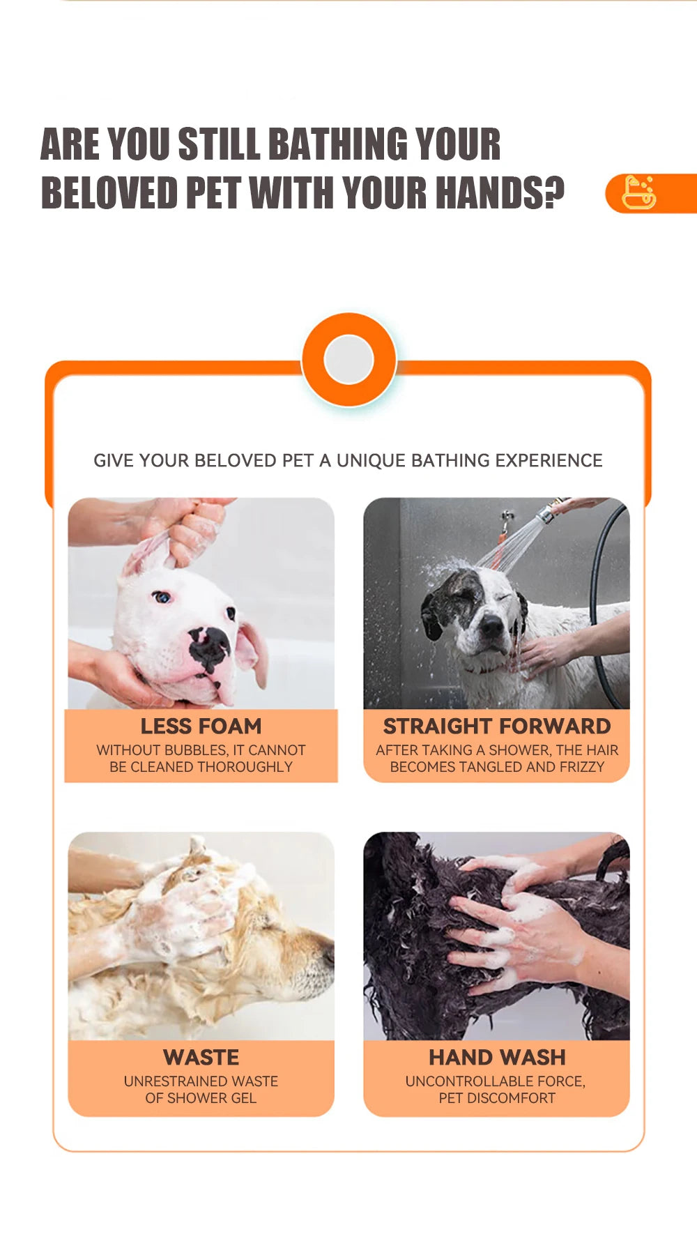 Silicone Dog & Cat Bath Brush