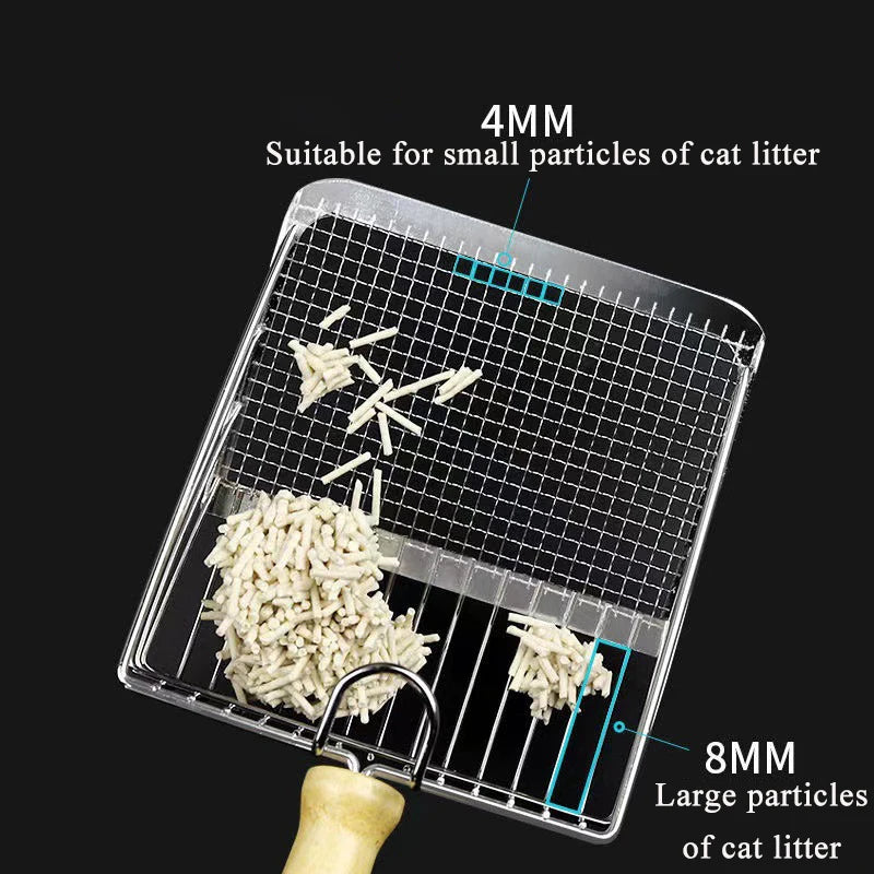 2-in-1 Stainless Steel Cat Litter Scoop