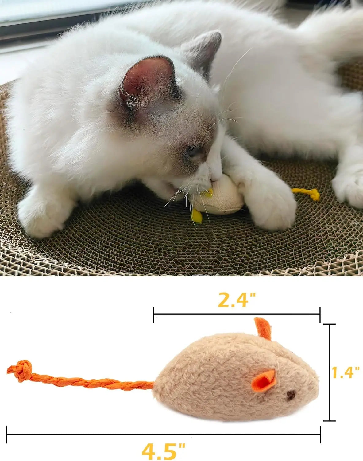 Catnip Rattle Mouse Toys for Cats (3–200pcs)