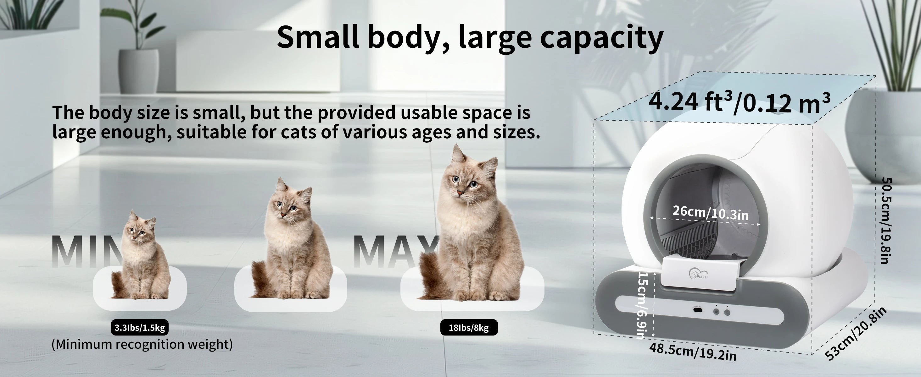 DOEL Smart Self-Cleaning Litter Box