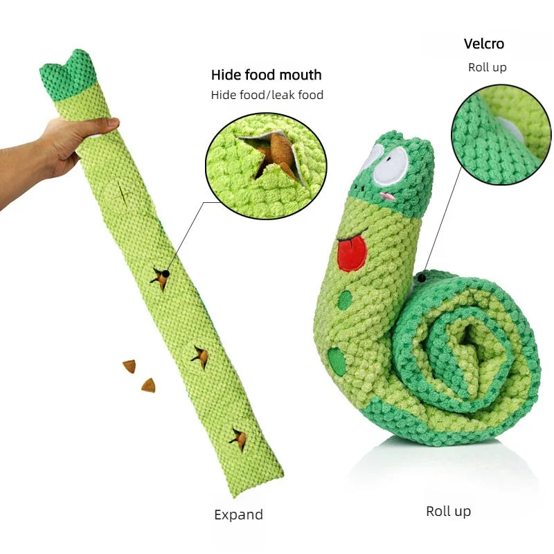 Dog Puzzle Feeder Plush Squeaky Toy