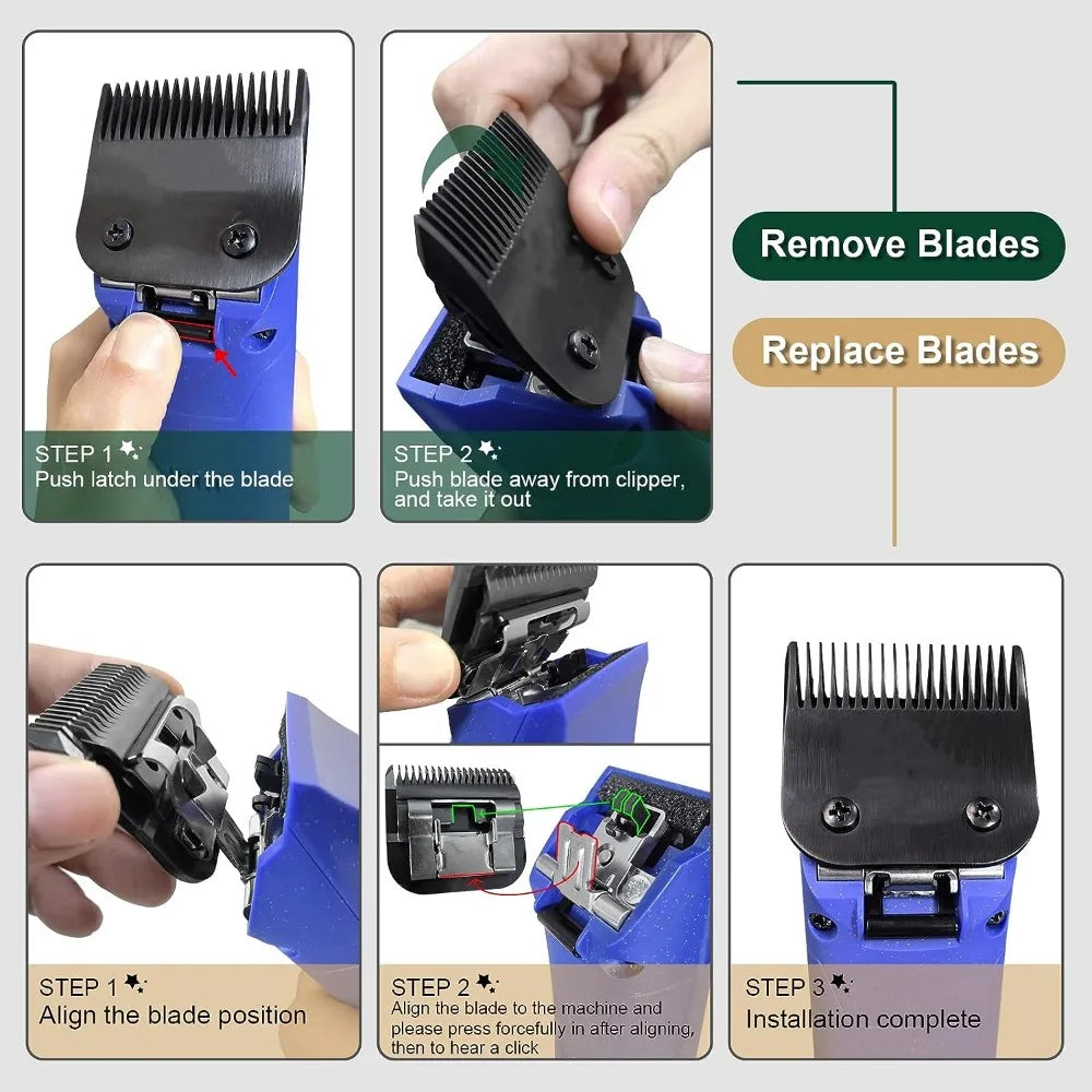 Pet Grooming Clipper Blades Set