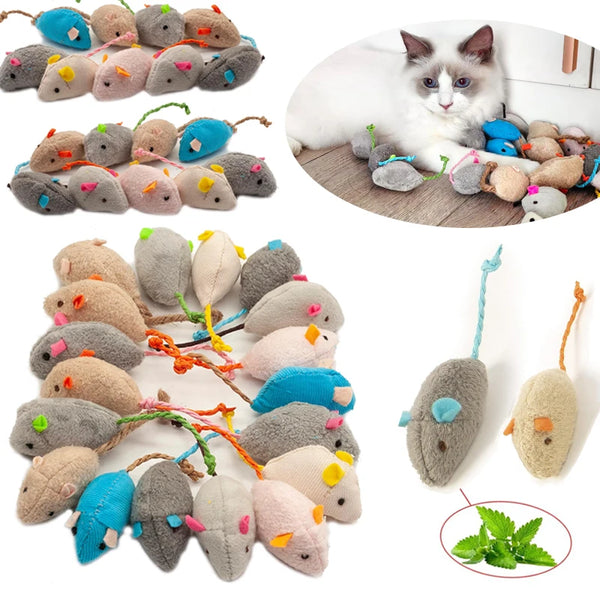 Catnip Rattle Mouse Toys for Cats (3–200pcs)