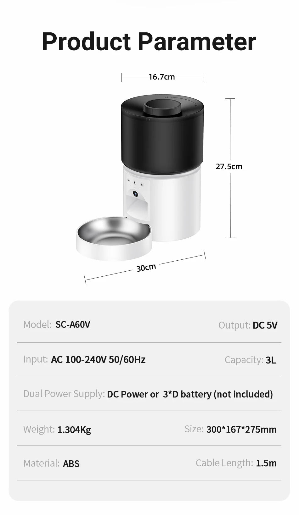 ROJECO Smart Automatic Dog Feeder
