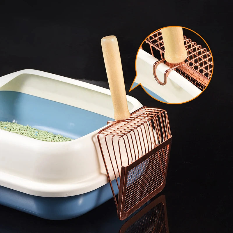2-in-1 Stainless Steel Cat Litter Scoop