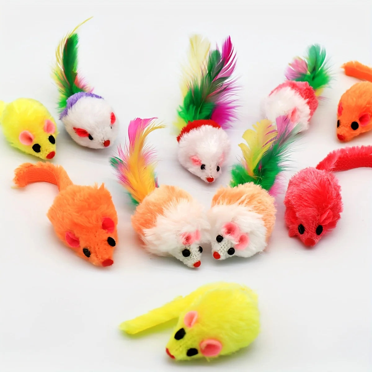 Catnip Rattle Mouse Toys for Cats (3–200pcs)