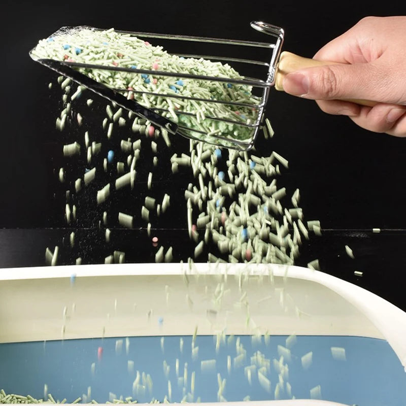 2-in-1 Stainless Steel Cat Litter Scoop