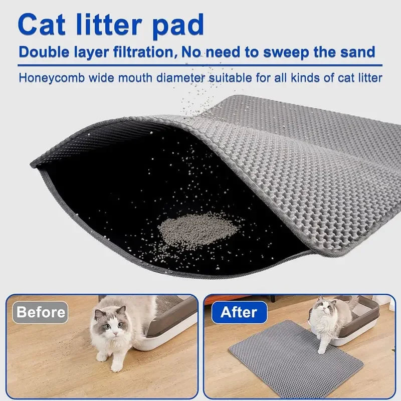 Large Non-Slip Cat Litter Mat