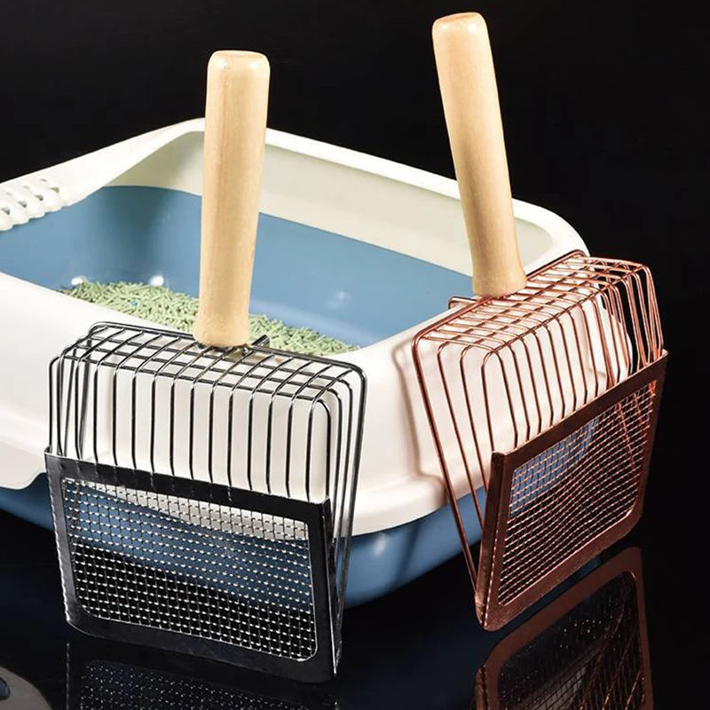 2-in-1 Stainless Steel Cat Litter Scoop